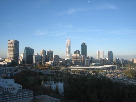 Blick ueber Perth vom Kings Park.