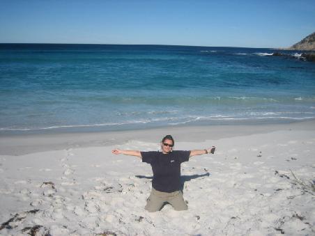 Und wieder ich am Strand.