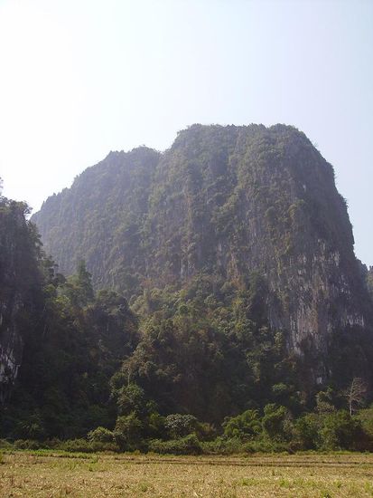 da wohnen die spinnen drinne! merkt euch den berg! 