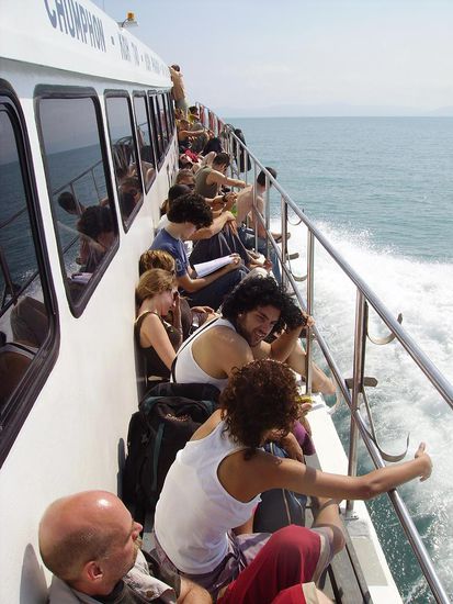 auf der faehre nach koh phangan