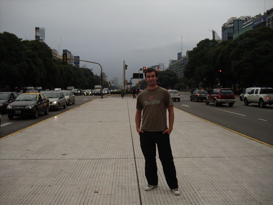 Andi auf der Avenida de 9 Julio