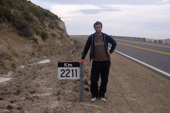 An Kilometer 2211 der Ruta 40 - gefuehlt war Bariloche bereits ziemlich weit im Sueden, bis Feuerland sind es aber nochmal mehr als 2000 km