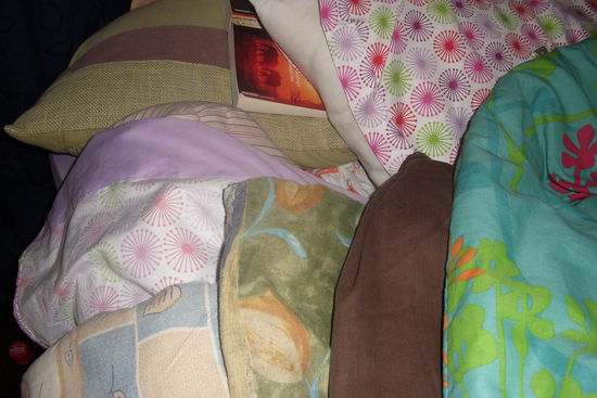 Fuenf Decken im Bett?!