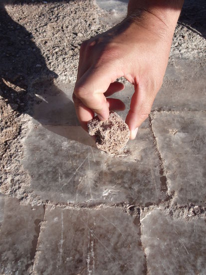 Salzkristalle - ein Vorgeschmack auf die naechsten Tage =)