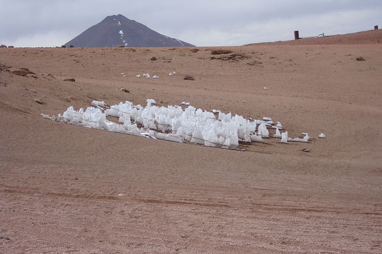 Eisreste in der Wueste