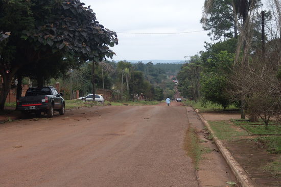 Die Strasse, an der unser Hostel liegt.