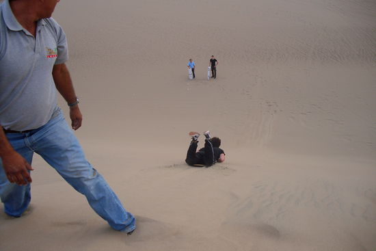 Andis erste Fahrt die "Probeduene" herunter