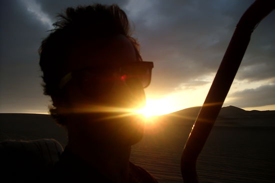 Sonnenuntergang auf der Rueckfahrt