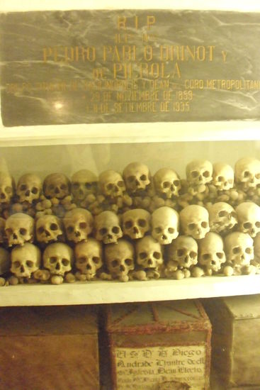 Unterm Altar in der Kathedrale - hier liegen auch die (seit kurzem wieder vollstaendigen) Gebeine des Befreiers San Martin