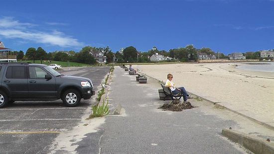 Was will man mehr: mit dem Auto direkt bis an den Strand.