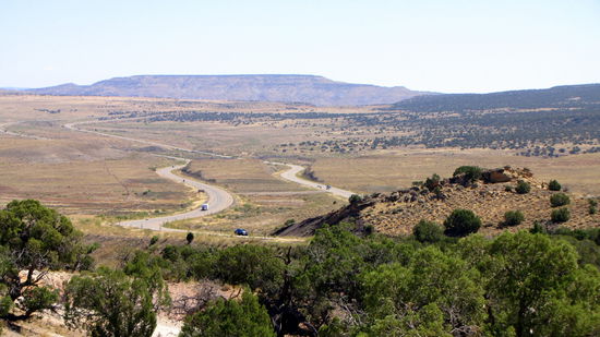 Die Interstate 70 schlängelt sich durch Utah.