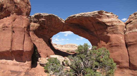 Broken Arch. Zu erreichen über einen Trail vom Devils Garden Campground aus.