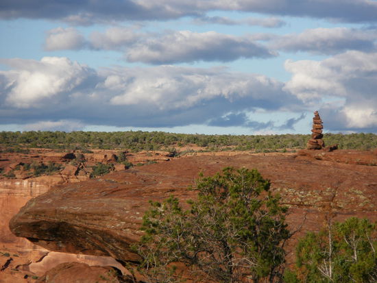 Oben: flaches Land, hier orientiert sich alles nach unten!