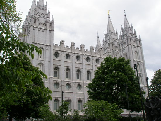 Der Mormonen-Tempel in Salt Lake City.