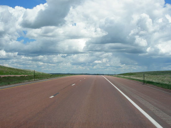 Die Straßen sind noch länger und gerader als in anderen Gegenden ...