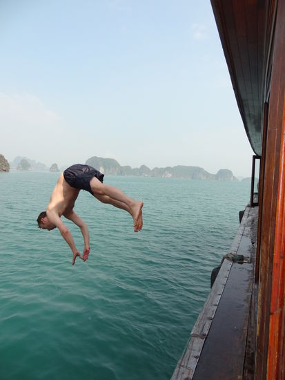 Aber ein Sprung ins kalte oder eher warme Wasser war super schön.