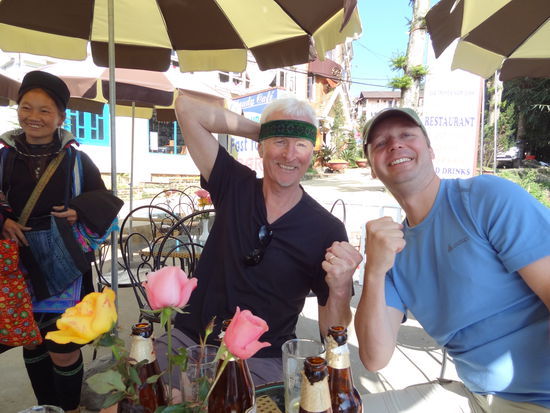 Auf der Wanderung haben wir noch zwei Nordiren kennen gelernt und nach der Wanderung haben wir uns ein Bier verdient.