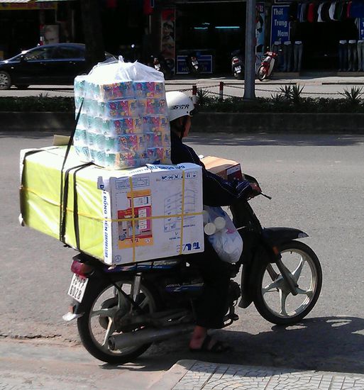 Wie schon mal gesagt kann man sogar ein Kühlschrank mit dem Motorrad transportieren. Es gibt einfach kein Limit.
PS: Das geht auch mit dem Velo !!!