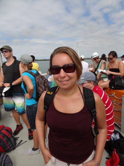 Melanie ist bereit für die Tour.