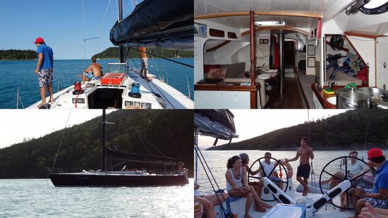 Am Mittwoch ging es los ab aufs Boot, ein Rennboot um genau zu sein. Das Meer war natürlich ungewöhnlich unruhig. Aber keine Angst wir haben das Segeln gut überstanden (mit ein paar Reisetabletten präventiv)... es war wirklich cool, der Skipper das Teil richtig ins Wasser gelegt.