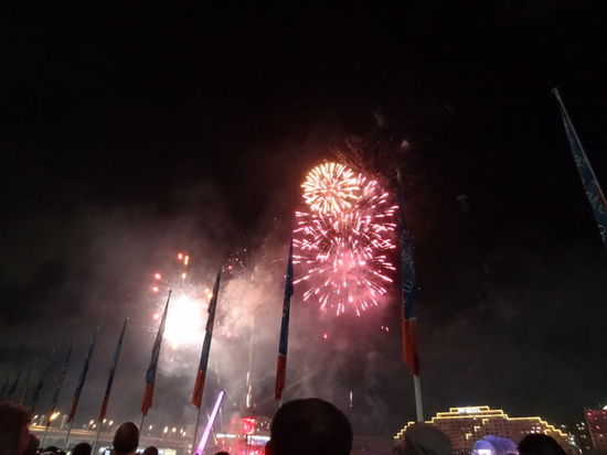 Das Feuerwerk mit Lichtshow am Abend war der Hammer. Darling Harbour ist super schön aber am Australien Day kann man sich hier kaum mehr bewegen. Es war wirklich cool.