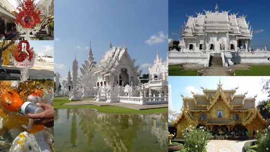 die Tempelanlage wird seit 1997 erbaut und ist noch nicht fertig gestellt. Unten rechts im Bild sind die "golden Toilet" laut Amon unter den Top Ten der besten Toiletten auf der Welt -  die Hoffnung stirbt zuletzt oder wie war das??