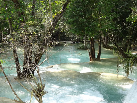Zum Abschluss abkühlen im Wasserfall