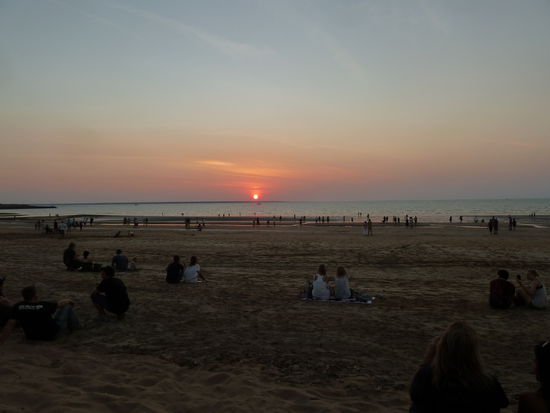 Sonnenuntergang am Mindelbeach