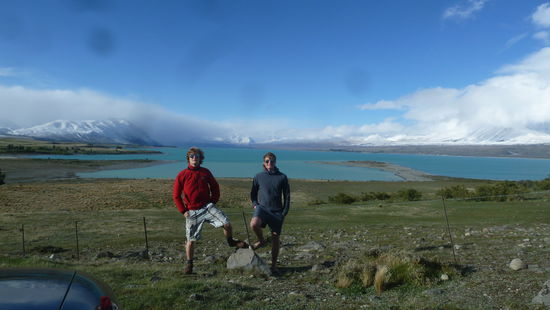 Lake Tekapo mit tino! toller hintergrund! 