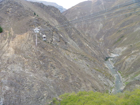 Blick auf den Nevis Highwire Bungy - 134m