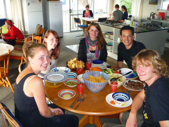 Gemeinsames Kochen im Hostel!