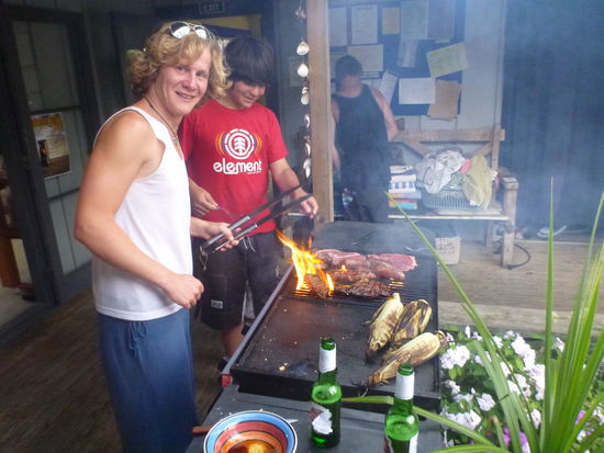 Steaks, Mais, Muscheln und Baguett! Was für ein BBQ