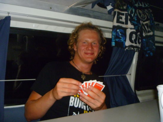 auf diesem roadtrip haben wir jedentag kartengespielt