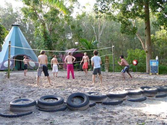 volleyball tunier im hostel