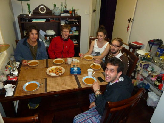 Family dinner! v.l.n.r Tau, Ich, Paulina, Tom und Shai