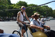 Saigons neuer Rikscha-Fahrer...
