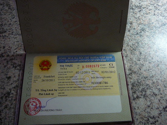 Visum für Vietnam