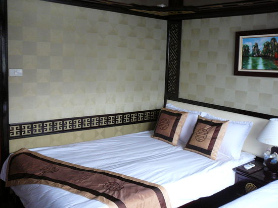 Unsere gemuetliche  Koje auf dem Cruiser Alova Gold