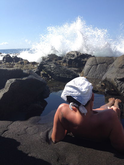 aber es gab auch andere wunderschöne "Badewannen"
hier an der Playa de Ingles