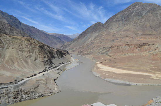 Where the Indus river meets the Zanskar River....stunning landscape!
