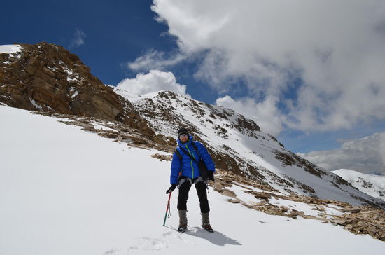 In voller Ausrüstung beim Abstieg - danke an das Haus Baumann für das Sponsern der Ausrüstung) hihi