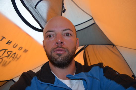 So fertig schaut man nach so einem Gipfeltag aus (wehe jemand verwendet das Foto gegen mich - Schädelweh ohne Ende und komplett kaputt, aber am nächsten Morgen gings eh wieder