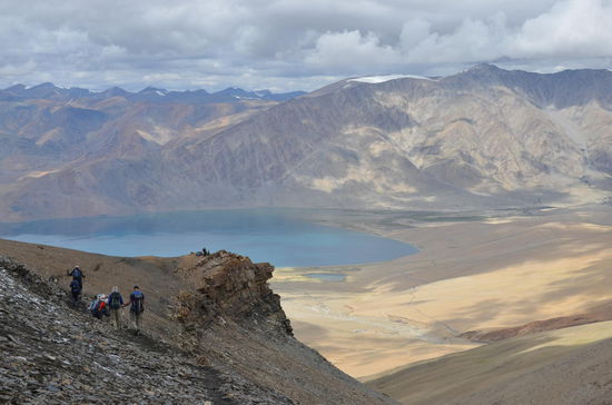 Im Abstieg - Ausblick auf TsoMoriri (Tso ist Ladakhi für See)
