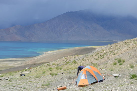 Zurück am See - Zeltaufbau!