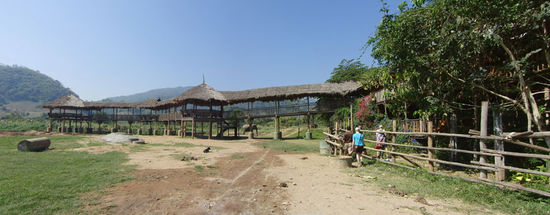 der Skywalk, von dem aus man die Elefantenbabies beim Baden beobachten konnte