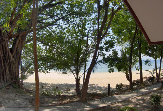 der Ausblick von unserem Bungalow