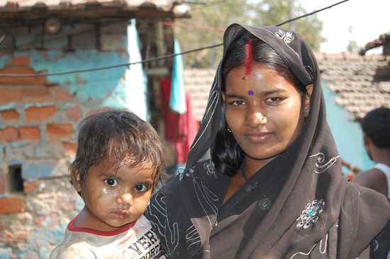 Eine Schönheit im Slum