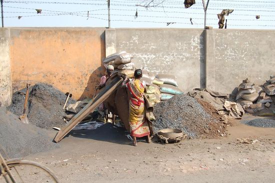 Hier wird verwertbarer Rest ausgesiebt.