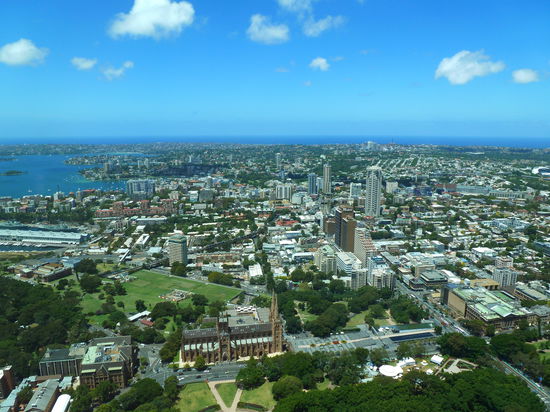 Die Sicht auf Sydney vom Skytower aus