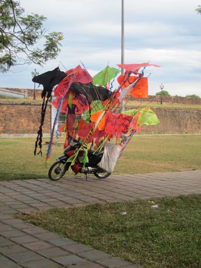 Die Leute versuchen immer so viel wie möglich auf dem Roller zu transportieren =)